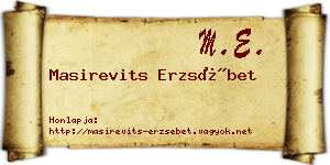Masirevits Erzsébet névjegykártya